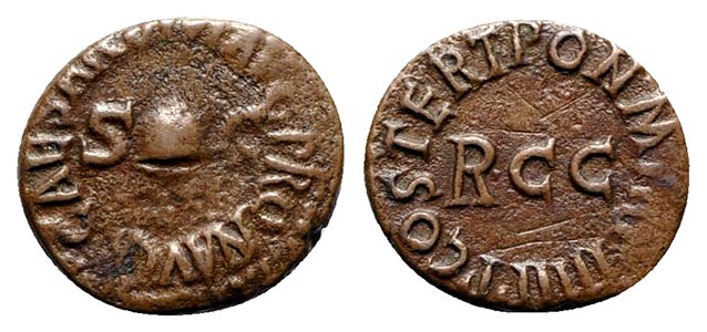 Gaius (Caligula, 37-41). Æ Quadrans (16mm, ... 