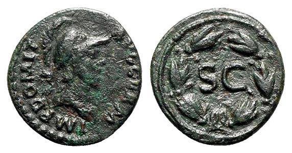 Domitian (81-96). Æ Quadrans (18mm, 2.54g, ... 