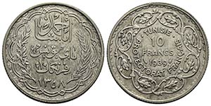 TUNISIA - Ahmad Pasha Bey (1929-1942) - 10 ... 
