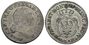 Carlo Emanuele III (1730-1773) - 7,6 soldi - ... 