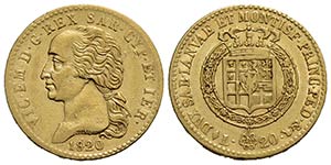 Vittorio Emanuele I (1802-1821) - 20 Lire - ... 