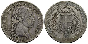 Vittorio Emanuele I (1802-1821) - 5 Lire - ... 