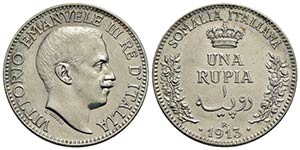 Somalia - Rupia - 1913 - AG R Pag. 960; ... 