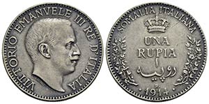 Somalia - Rupia - 1914 - AG R Pag. 961; ... 