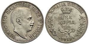 Somalia - Rupia - 1919 - AG R Pag. 963; ... 