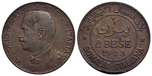 Somalia - 2 Bese - 1923 - CU R Pag. 983; ... 