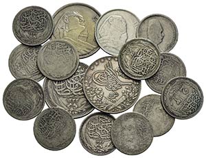Estere - EGITTO - Lotto di 16 monete in Ag. ... 
