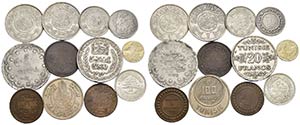 Estere - Lotto di 12 monete di area Medio ... 