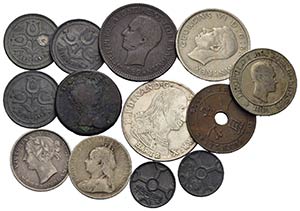 Estere - Lotto di 12 monete e un falso - ... 