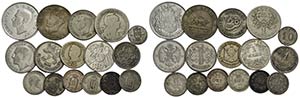 Estere - Lotto di 16 monete in argento - ... 