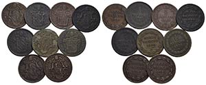 Zecche Italiane - Lotto di 9 monete - Varie