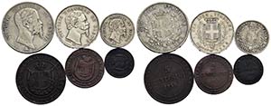 Savoia - Lotto di 6 monete - Varie