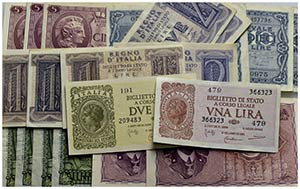 Cartamoneta-Italiana - Lotto di 20 banconote ... 