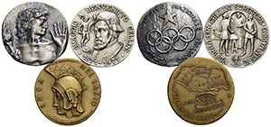 Medaglie - Lotto di tre medaglie (Ag g. 114) ... 