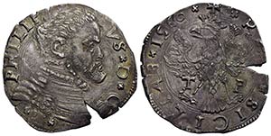 MESSINA - Filippo II (1556-1598) - 4 Tarì - ... 