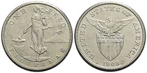 FILIPPINE - Repubblica - Peso - 1908 S - AG ... 