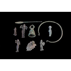 COLLECTION OF SMALL ROMAN BRONZES Collection ... 