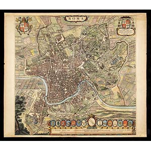 Roma, map by Johannes Blaeu (1596-1673) ... 