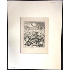Manchester Massacre  Etching.  Title at the ... 