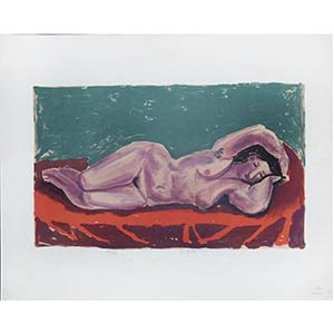 Nude Of Woman is an original colored print ... 