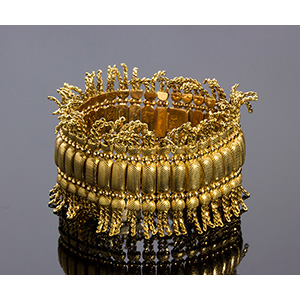 Large 18K yellow gold bracelet - ... 