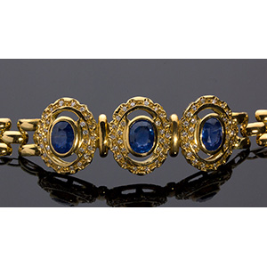 18K gold, blue sapphire and ... 