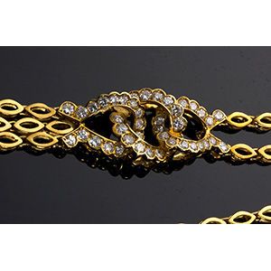 18K Gold and diamonds necklace; ; ... 
