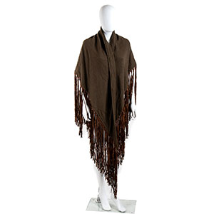HERMESWOOL AND CASHMERE SHAWL80s Dun brown ... 