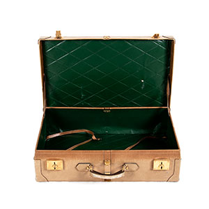 GUCCI3 LEATHER SUITCASES80s Brown ... 