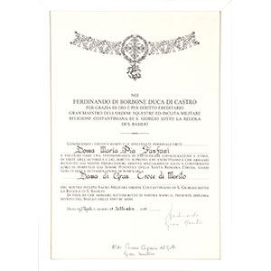 Various awards, Bourbon Certificate for Dame ... 