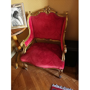 Pair of armchairs Louis XVI style covered in ... 