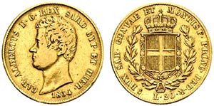 Carlo Alberto (1831-1849) 20 lire 1834     ... 
