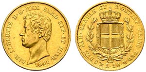 Carlo Alberto (1831-1849) 20 lire 1841 G     ... 