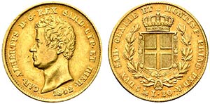 Carlo Alberto (1831-1849) 20 lire 1842 G     ... 