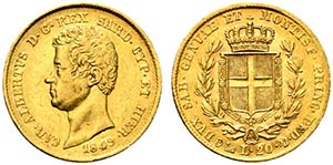 Carlo Alberto (1831-1849) 20 lire 1849 G     ... 