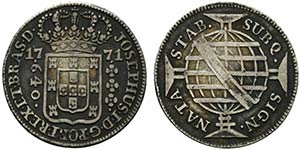 Brasile. Jose I (1750-77) 640 reis 1771 ... 