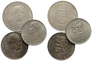 Cecoslovacchi e Slovacchia lotto di 3 monete ... 