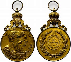 Belgio. Leopoldo II (1830-1905) Medaglia in ... 