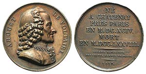 Francia. Arouet De Voltaire (1694-1778) AE ... 