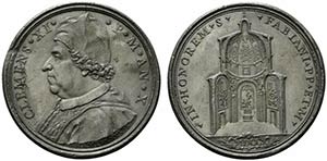 ROMA. Clemente XI (1700-1721) Medaglia 1710/ ... 