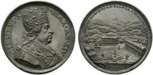 ROMA. Clemente XI (1700-1721) Medaglia 1714/ ... 