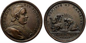 ROMA. Clemente XIV (1769-1774) Medaglia A/ ... 