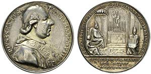 ROMA. Pio VI (1775.1799) Medaglia 1782/VIII ... 