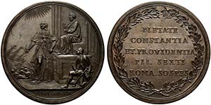 ROMA. Pio VI (1775-1799) Medaglia 1793 ... 