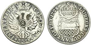 Germania. Lubecca. Carlo  VI (1711-1740) AR ... 