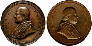 ROMA. Pio IX (1846-1878) Lamina uniface (ø ... 