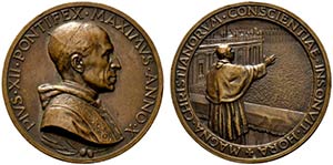 ROMA. Pio XII (1939-1958) Medaglia A/ X ... 