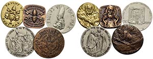 ROMA. LOTTO di 5 medaglie di Paolo VI (2 ... 