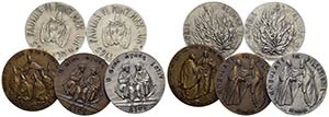 ROMA. LOTTO di 5 medaglie di Paolo VI (3 ... 
