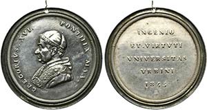 URBINO. Gregorio XVI (1831-1846) Medaglia ... 